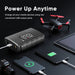 GCZ 3000A portable car jump starter with 150PSI air compressor and 20000mAh power bank for roadside emergencies.