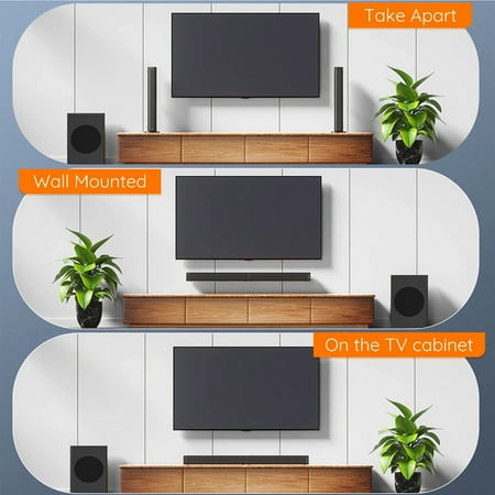 GCZ 2.1 CH Separable Soundbar with Subwoofer for Immersive TV Home Theater