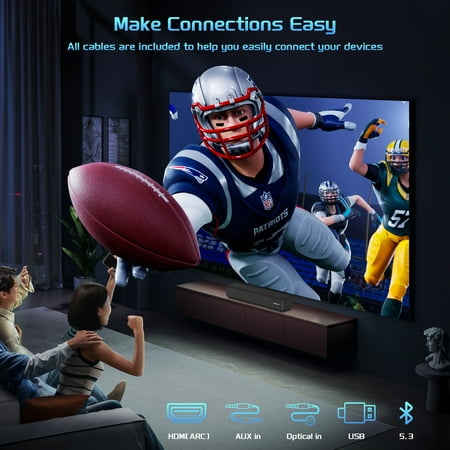 GCZ 100W Dolby Digital Sound Bar for TV and Gaming with HDMI ARC