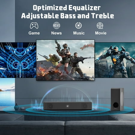 GCZ Dolby Atmos Soundbar with Subwoofer, 2.1 CH, and Bluetooth 5.3 for TV