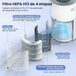 GCZ Purificador de Aire KJ3-3S con filtro HEPA H13, WiFi y control por voz para hogar y oficina grande.