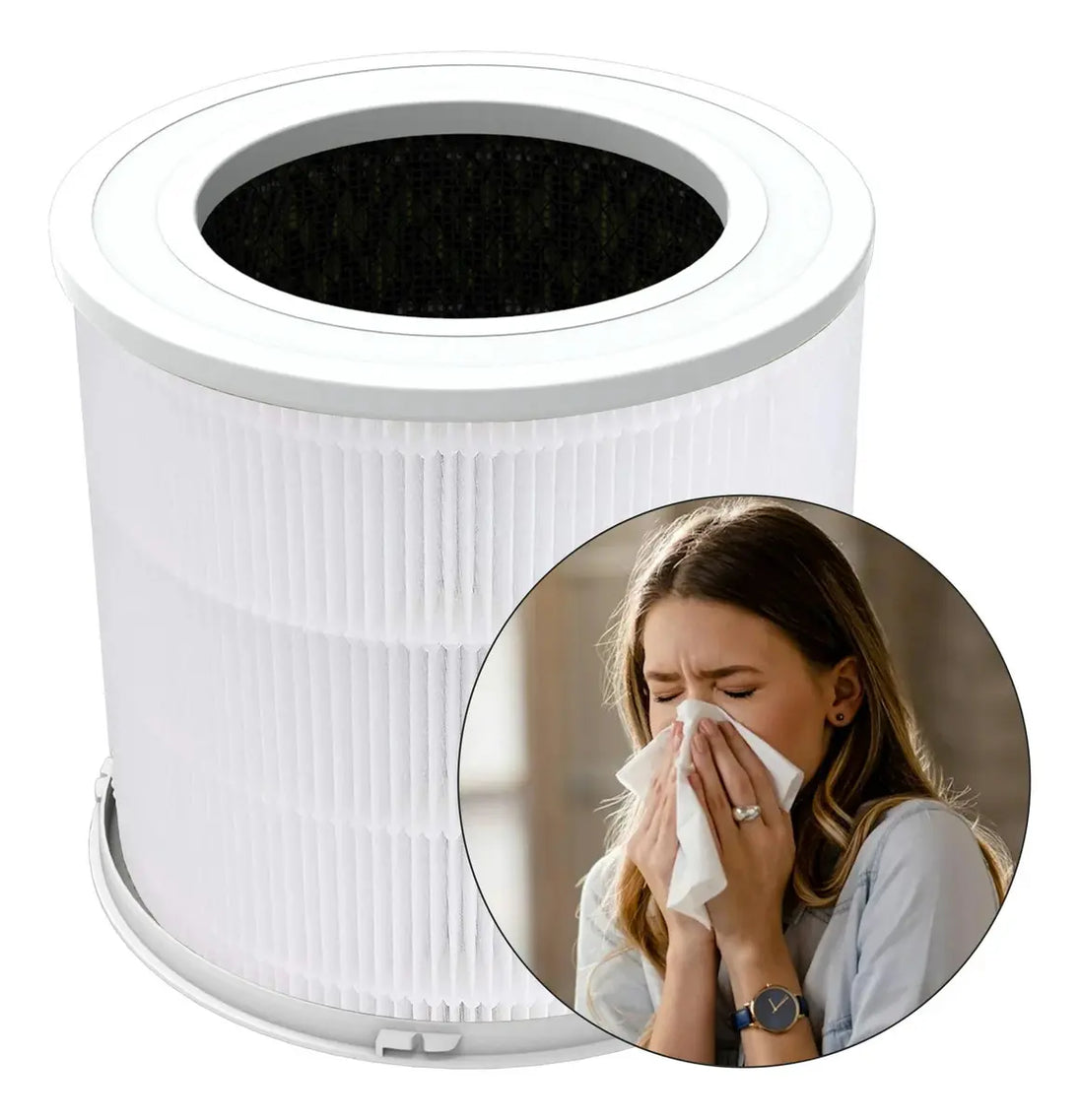 GCZ Purificador de Aire HEPA 13 portátil para hogar con filtración de 99.97% de partículas