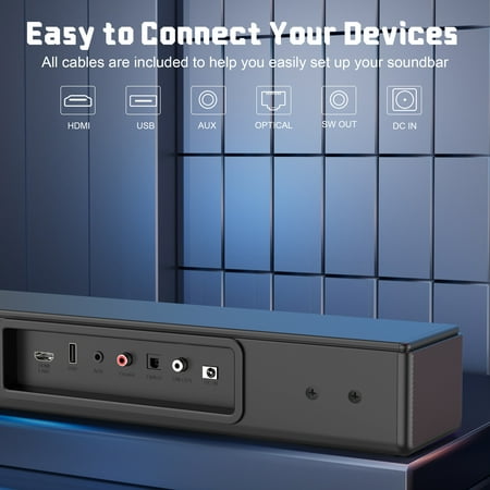 GCZ Dolby Atmos Soundbar with Subwoofer, 2.1 CH, and Bluetooth 5.3 for TV