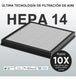 GCZ Filtro de Repuesto HEPA 14 Pack de 2 para Purificador de Aire KJ3-5S, ideal para el hogar