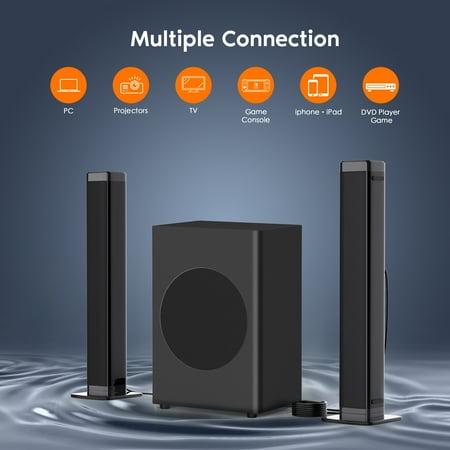 GCZ 2.1 CH Separable Soundbar with Subwoofer for Immersive TV Home Theater