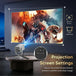 GCZ portable WiFi projector with 1080P support, auto keystone, electric focus, and Bluetooth 5.2 for home theater.