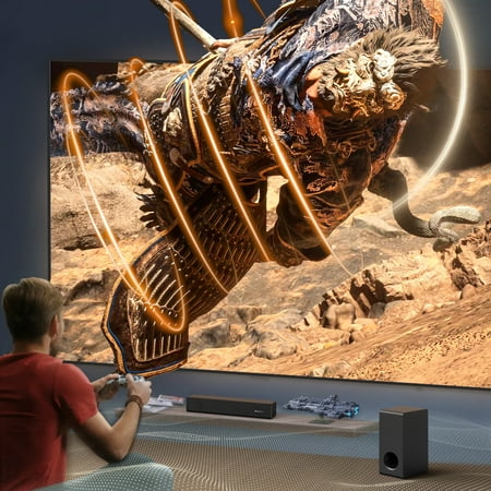 GCZ Dolby Atmos Soundbar with Subwoofer, 2.1 CH, and Bluetooth 5.3 for TV