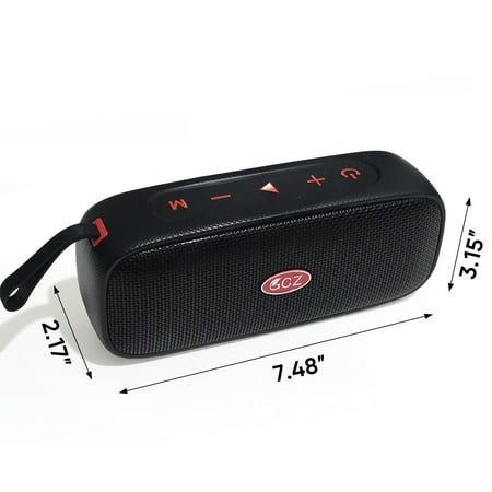 GCZ Portable Bluetooth Speaker with 40W HD sound, deep bass, IPX7 waterproof, and TWS stereo for outdoor parties