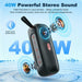 GCZ Portable Bluetooth Speaker with 40W HD sound, deep bass, IPX7 waterproof, and TWS stereo for outdoor parties