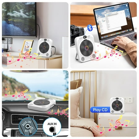 GCZ HD DVD Player with Bluetooth, HDMI, USB, and Wall Mount for TV