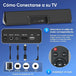 GCZ Barra de Sonido 2.1 con Subwoofer, Luces LED y Bluetooth 5.3 para TV y Fiestas