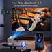 GCZ portable WiFi projector with 1080P support, auto keystone, electric focus, and Bluetooth 5.2 for home theater.