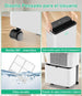 GCZ Deshumidificador 12L/día con compresor, control de humedad y drenaje continuo para hogar u oficina.