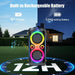 GCZ 160W Bluetooth Party Speaker with dual 6.5-inch woofers, TWS, and microphone input for karaoke and outdoor events.
