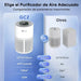 GCZ Purificador de Aire KJ3-3S con filtro HEPA H13, WiFi y control por voz para hogar y oficina grande.