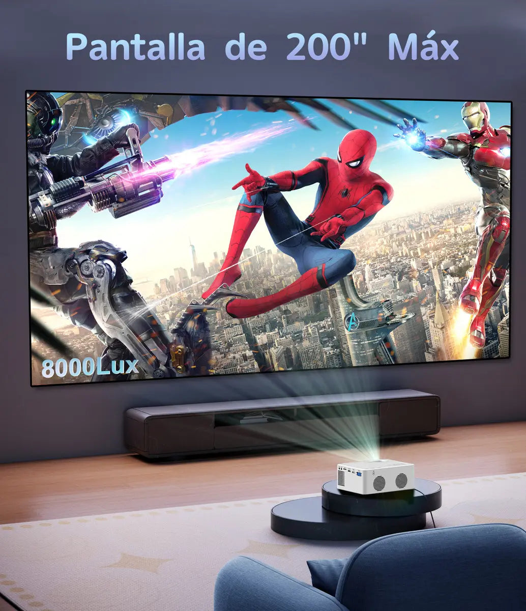 GCZ Proyector 4K Android 11 Smart LED Full HD portátil para cine en casa
