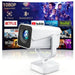GCZ portable WiFi projector with 1080P support, auto keystone, electric focus, and Bluetooth 5.2 for home theater.