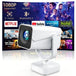 GCZ portable WiFi projector with 1080P support, auto keystone, electric focus, and Bluetooth 5.2 for home theater.