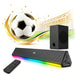 GCZ 2.1 Sound Bar for TV with 120W subwoofer, LED lights, HDMI, and Bluetooth for home theater and gaming.