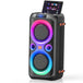 GCZ 160W Bluetooth Party Speaker with dual 6.5-inch woofers, TWS, and microphone input for karaoke and outdoor events.