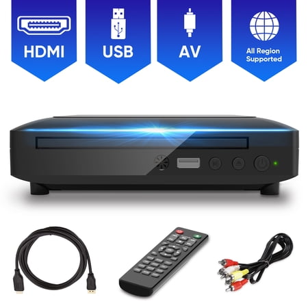 GCZ Mini DVD Player for TV with 1080P HDMI, USB, Multi-Format Discs