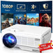 GCZ Mini Projector with Bluetooth 5.2, FHD 1080P support, and included screen for home and outdoor cinema