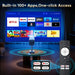 GCZ Smart Projector with officially licensed Netflix, auto-focus, WiFi 6, and flexible stand for home cinema