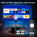 GCZ Smart Projector with officially licensed Netflix, auto-focus, WiFi 6, and flexible stand for home cinema