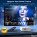 GCZ Mini Projector with Bluetooth 5.2, FHD 1080P support, and included screen for home and outdoor cinema