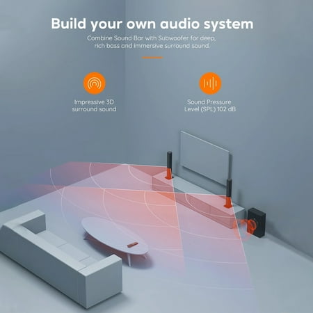 GCZ 2.1 CH Separable Soundbar with Subwoofer for Immersive TV Home Theater