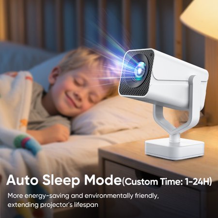 GCZ portable WiFi projector with 1080P support, auto keystone, electric focus, and Bluetooth 5.2 for home theater.