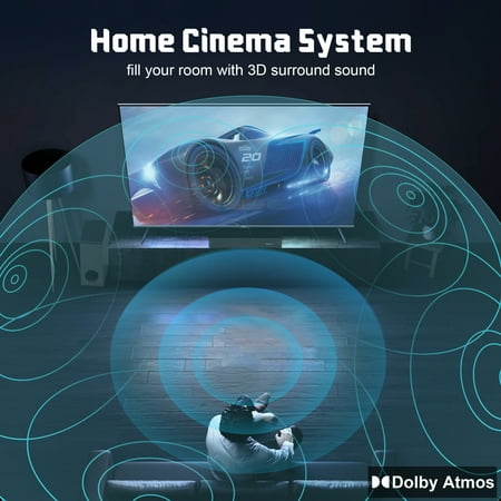 GCZ Dolby Atmos Soundbar with Subwoofer, 2.1 CH, and Bluetooth 5.3 for TV