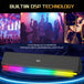GCZ 2.1 Sound Bar for TV with 120W subwoofer, LED lights, HDMI, and Bluetooth for home theater and gaming.