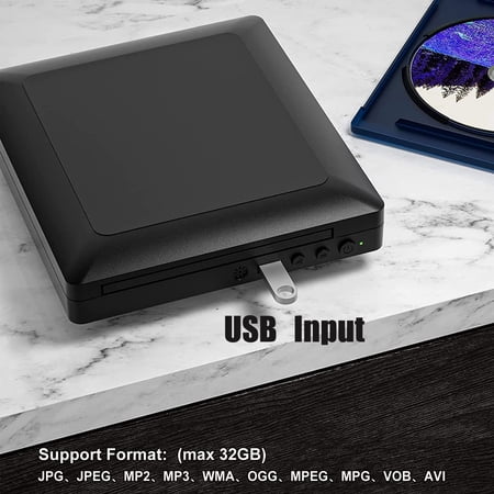 GCZ Mini DVD Player for TV with 1080P HDMI, USB, Multi-Format Discs