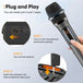 GCZ Rechargeable Wireless Microphones with stable 50-100ft range for karaoke, DJ, and public speaking.