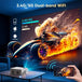 GCZ Video Projector with Dual WiFi, Bluetooth 5.2, 4K support, 80-inch screen, and mini tripod for home theater and outdoor use.
