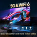 GCZ Smart Projector with officially licensed Netflix, auto-focus, WiFi 6, and flexible stand for home cinema