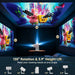 GCZ Smart Projector with officially licensed Netflix, auto-focus, WiFi 6, and flexible stand for home cinema